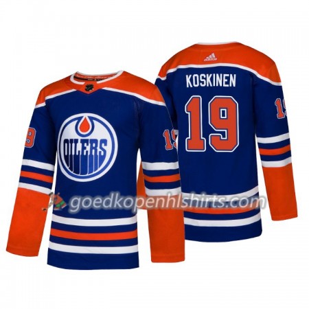 Edmonton Oilers Mikko Koskinen 19 Adidas 2018-2019 Alternate Authentic Shirt - Mannen